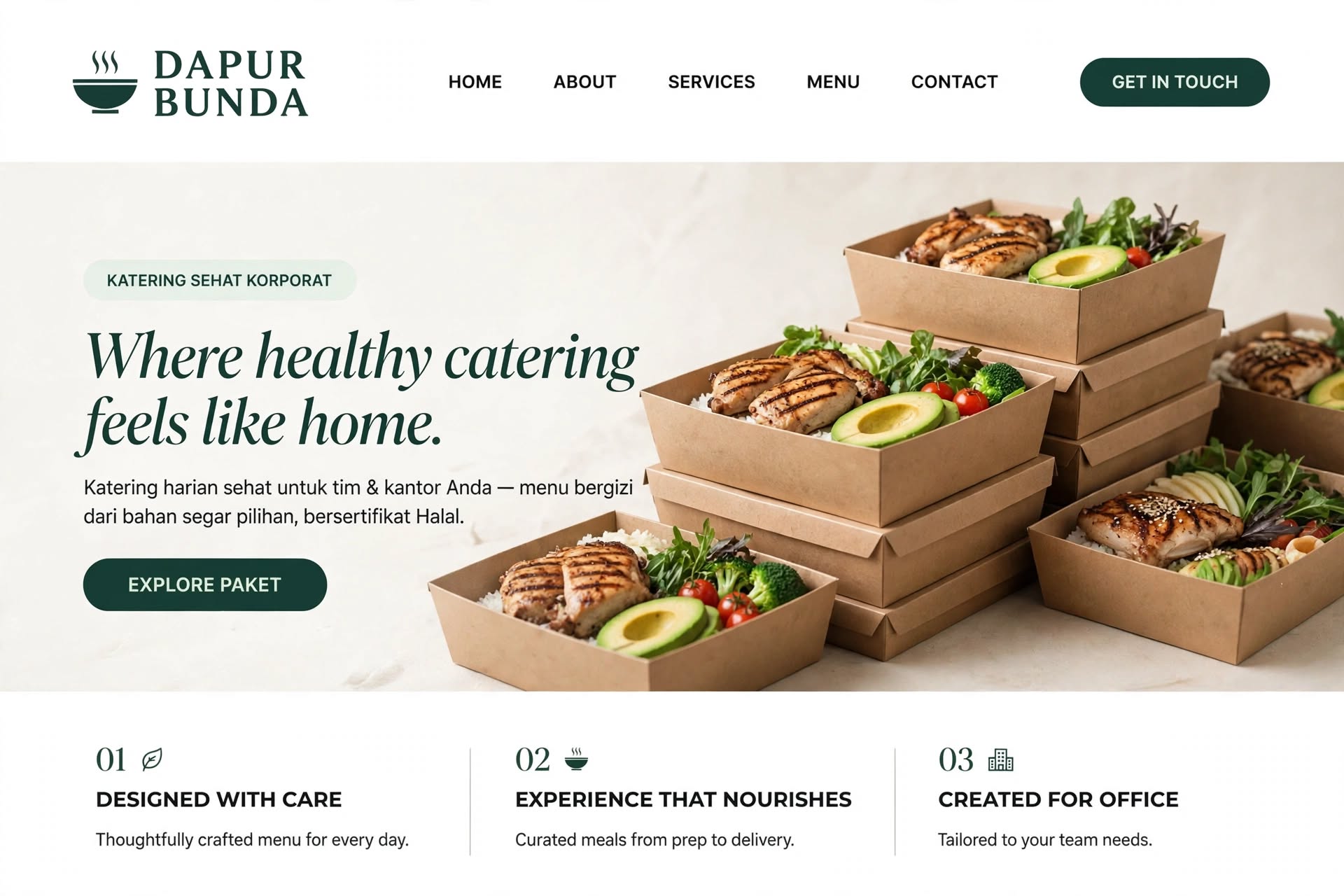 Portfolio website Dapur Bunda — Kuliner & Catering